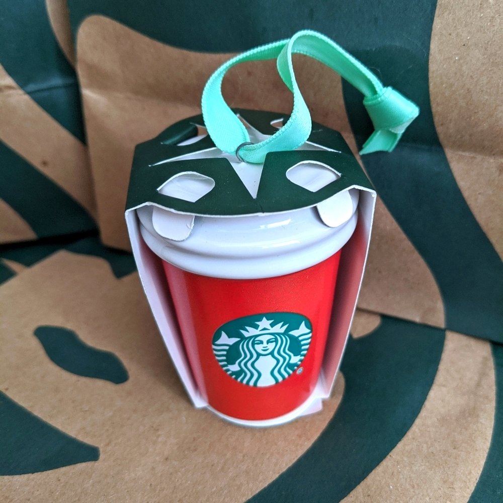 Starbucks Red Holiday 2020 Ceramic Ornaments